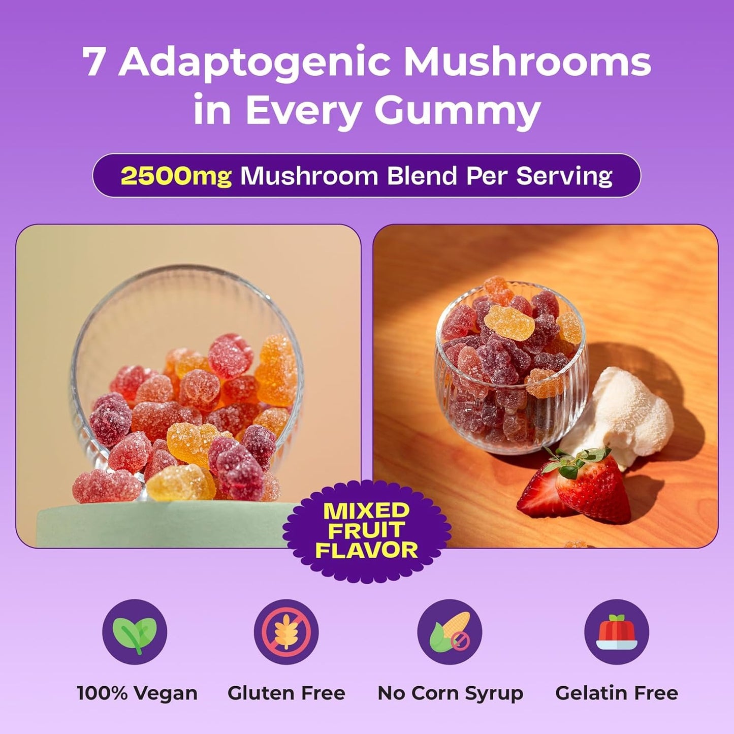 Mushroom Gummies - Focus e Energia Mental Natural